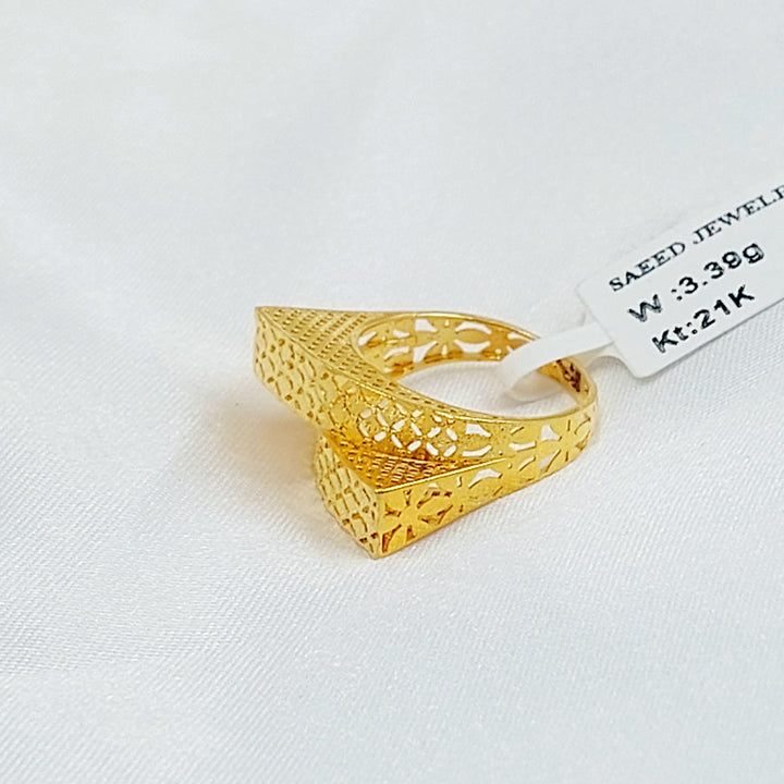 Deluxe Waves Ring Made of 21K Gold by Saeed Jewelry 
