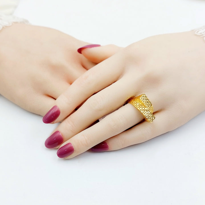 Deluxe Waves Ring Made of 21K Gold by Saeed Jewelry 