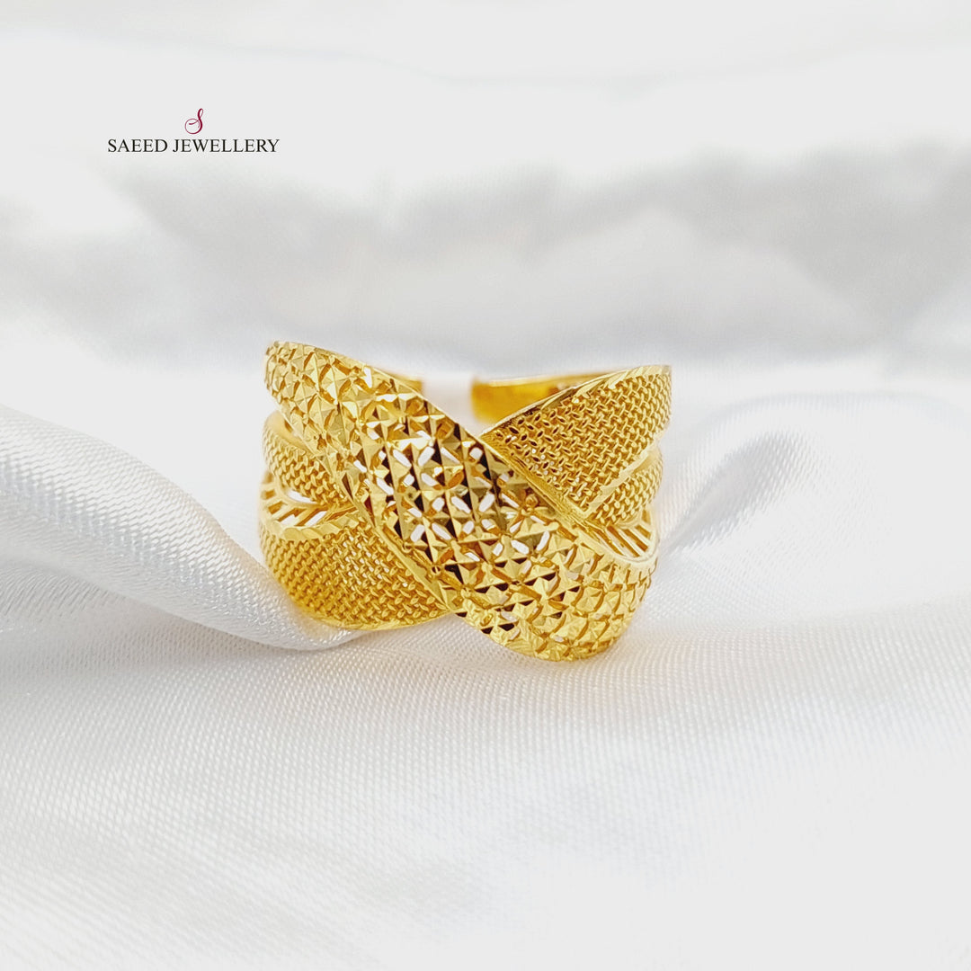 21K خاتم اكس اكسترا-مجوهرات الشيخ سعيد-Saeed Jewelry 