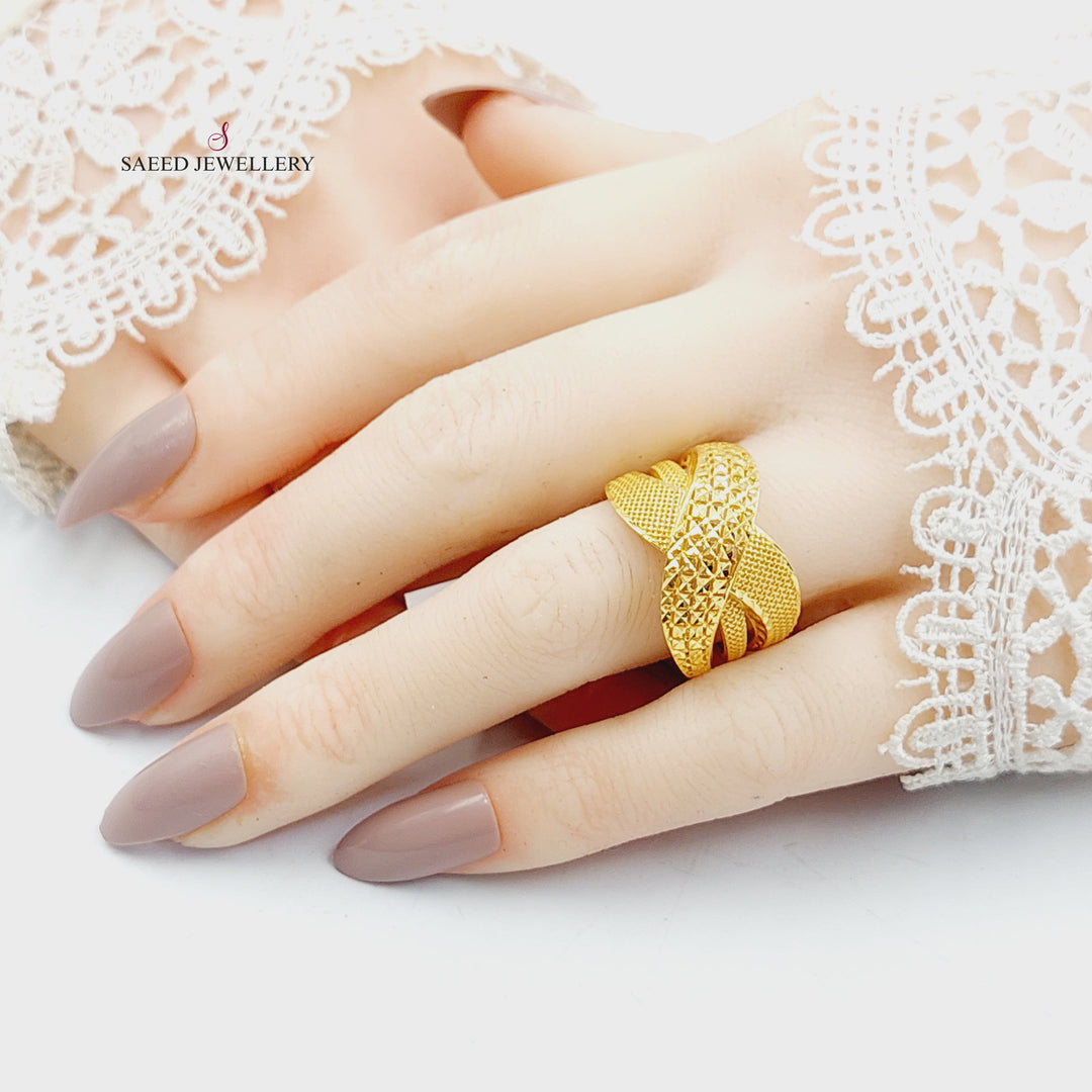 21K خاتم اكس اكسترا-مجوهرات الشيخ سعيد-Saeed Jewelry 