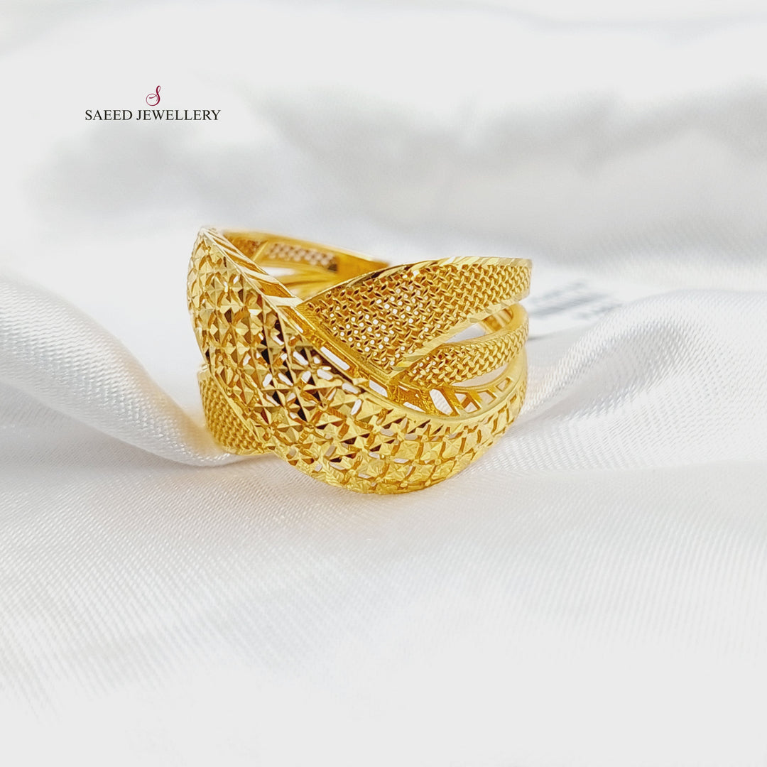 21K خاتم اكس اكسترا-مجوهرات الشيخ سعيد-Saeed Jewelry 