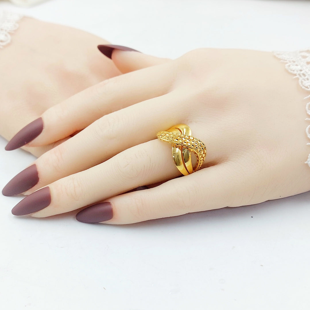 Deluxe Turkish Ring Made of 21K Gold by Saeed Jewelry 
