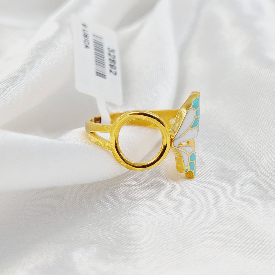 21K Gold Enameled Butterfly Ring by Saeed Jewelry - Image 3