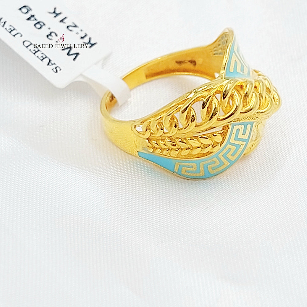 21K خاتم اكسترا مينا-مجوهرات الشيخ سعيد-Saeed Jewelry 