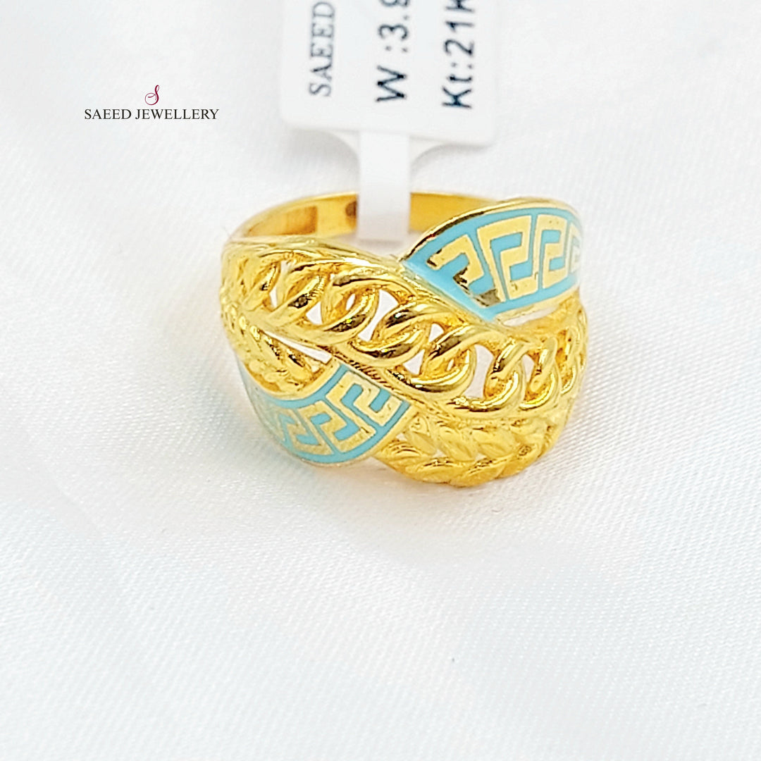 21K خاتم اكسترا مينا-مجوهرات الشيخ سعيد-Saeed Jewelry 