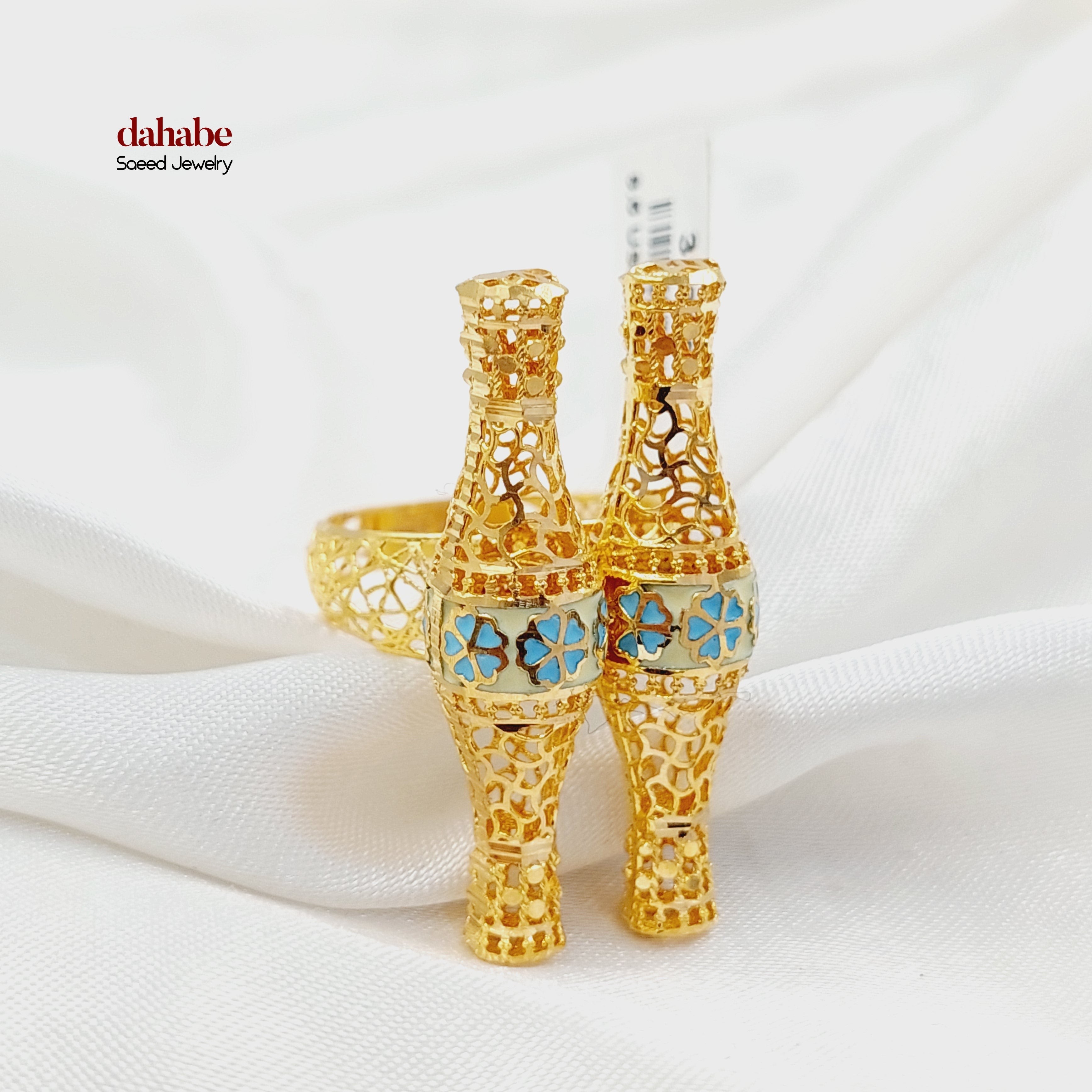 Enameled Kuwaiti Ring – Saeed Jewelry