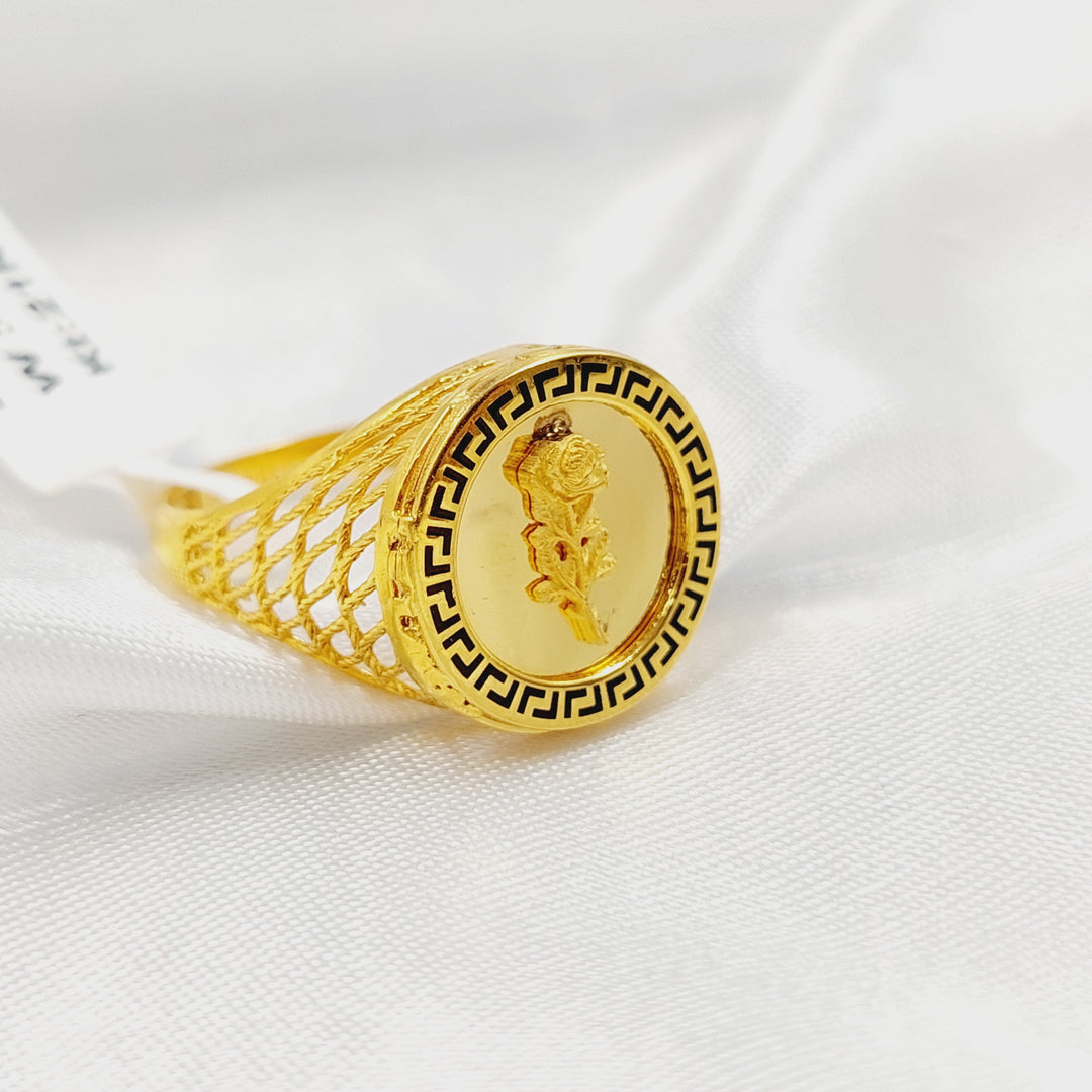 21K خاتم اونصه مينا-مجوهرات الشيخ سعيد-Saeed Jewelry 