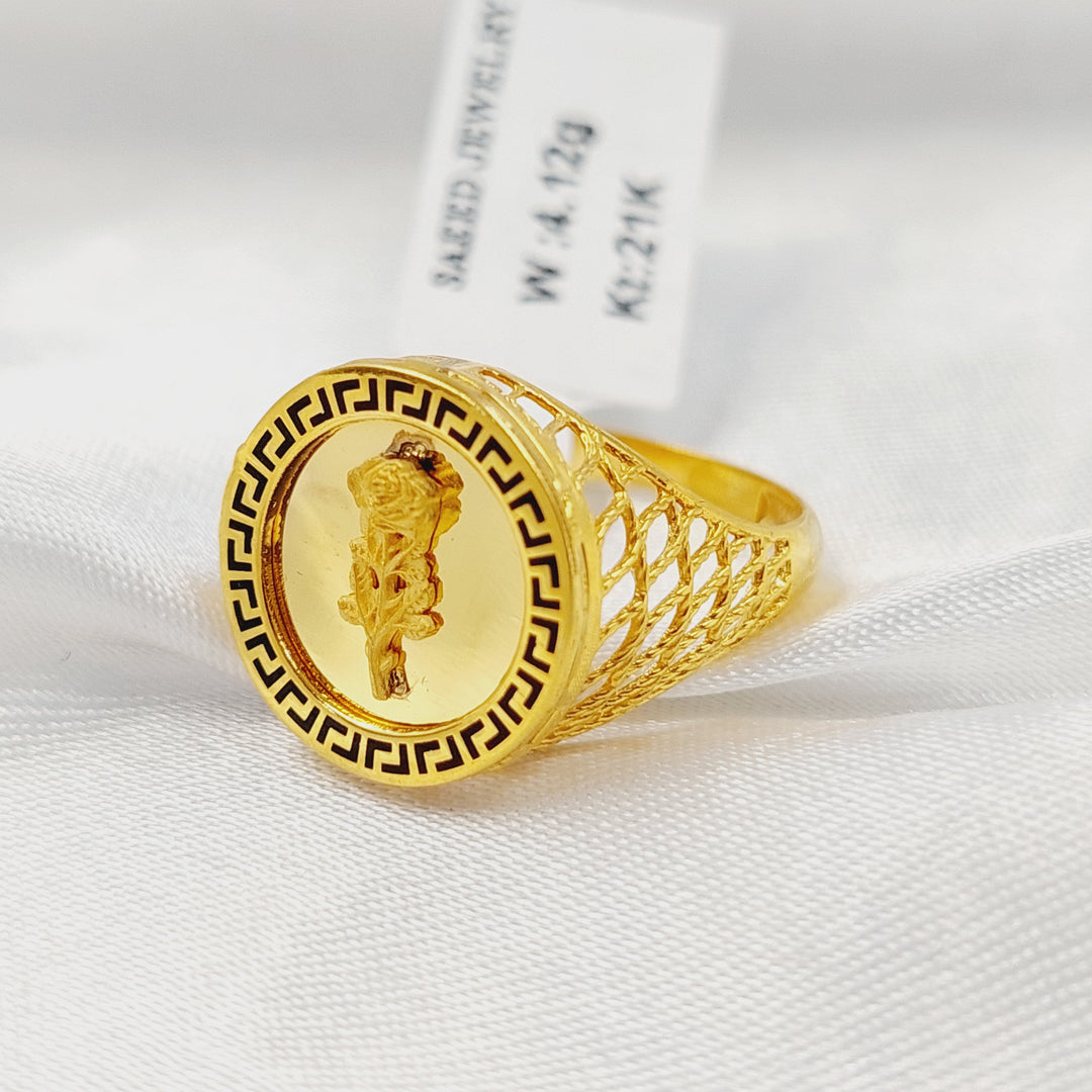 21K خاتم اونصه مينا-مجوهرات الشيخ سعيد-Saeed Jewelry 