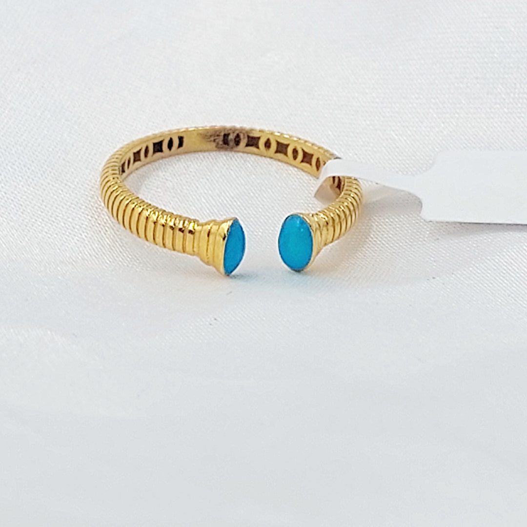 Enameled Snake Ring Made of 21K Gold by Saeed Jewelry 