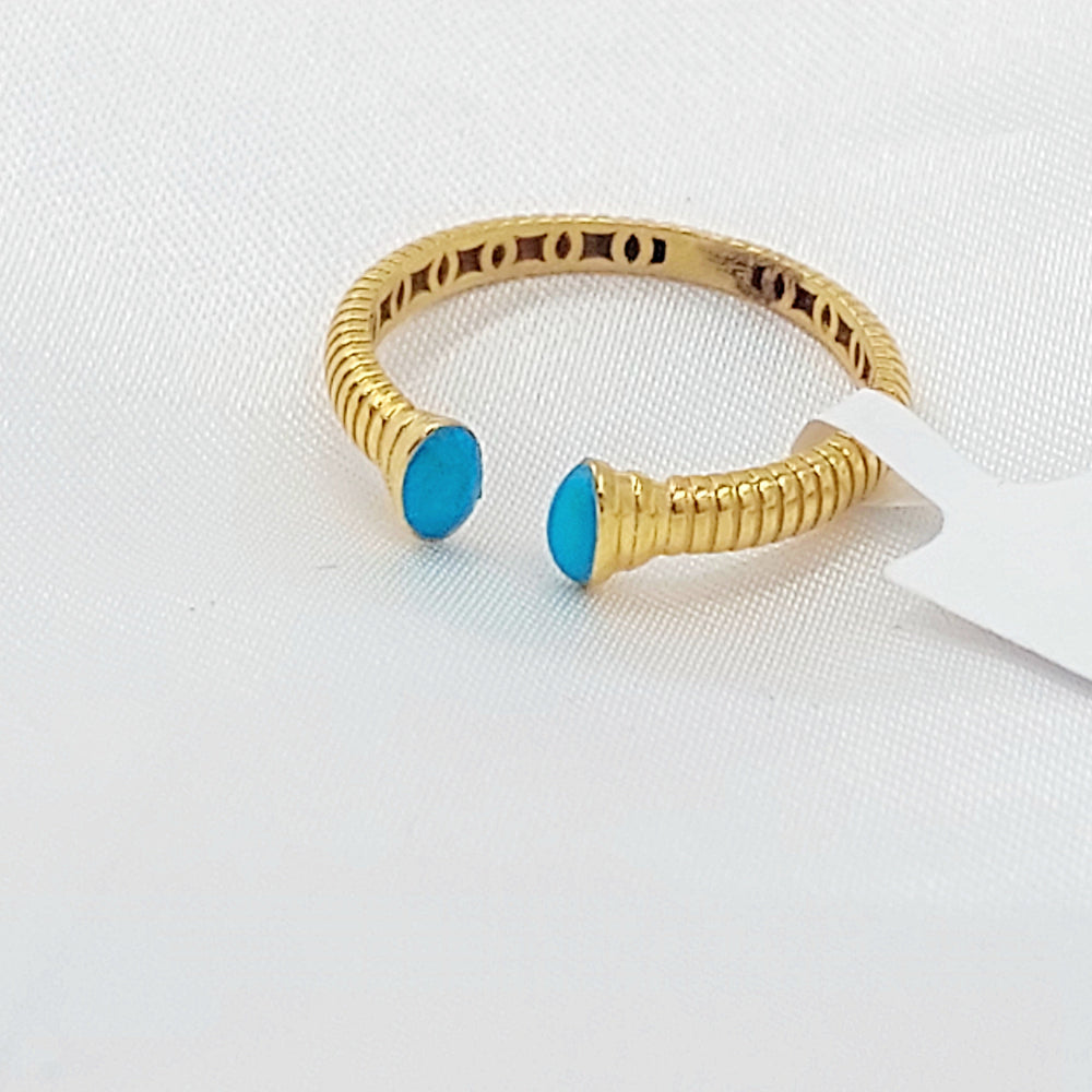 Enameled Snake Ring Made of 21K Gold by Saeed Jewelry 