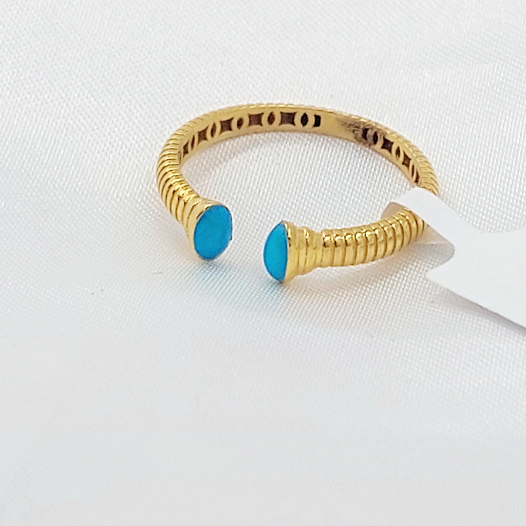 Enameled Snake Ring Made of 21K Gold by Saeed Jewelry 