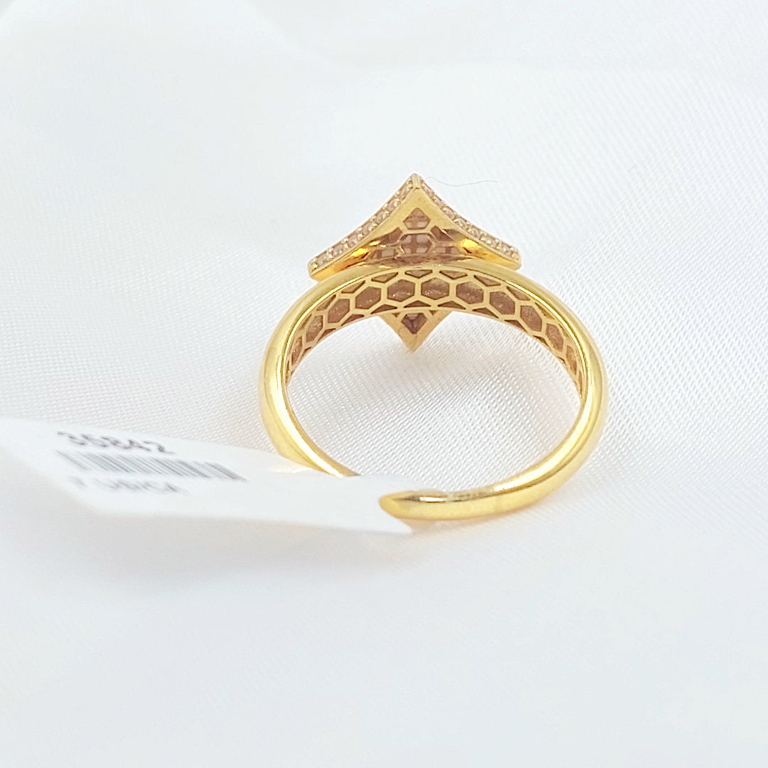 Enameled Star Ring Made of 21K Gold by Saeed Jewelry 