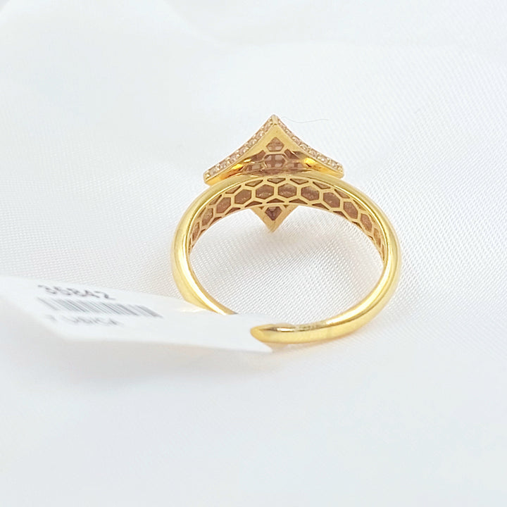 Enameled Star Ring Made of 21K Gold by Saeed Jewelry 