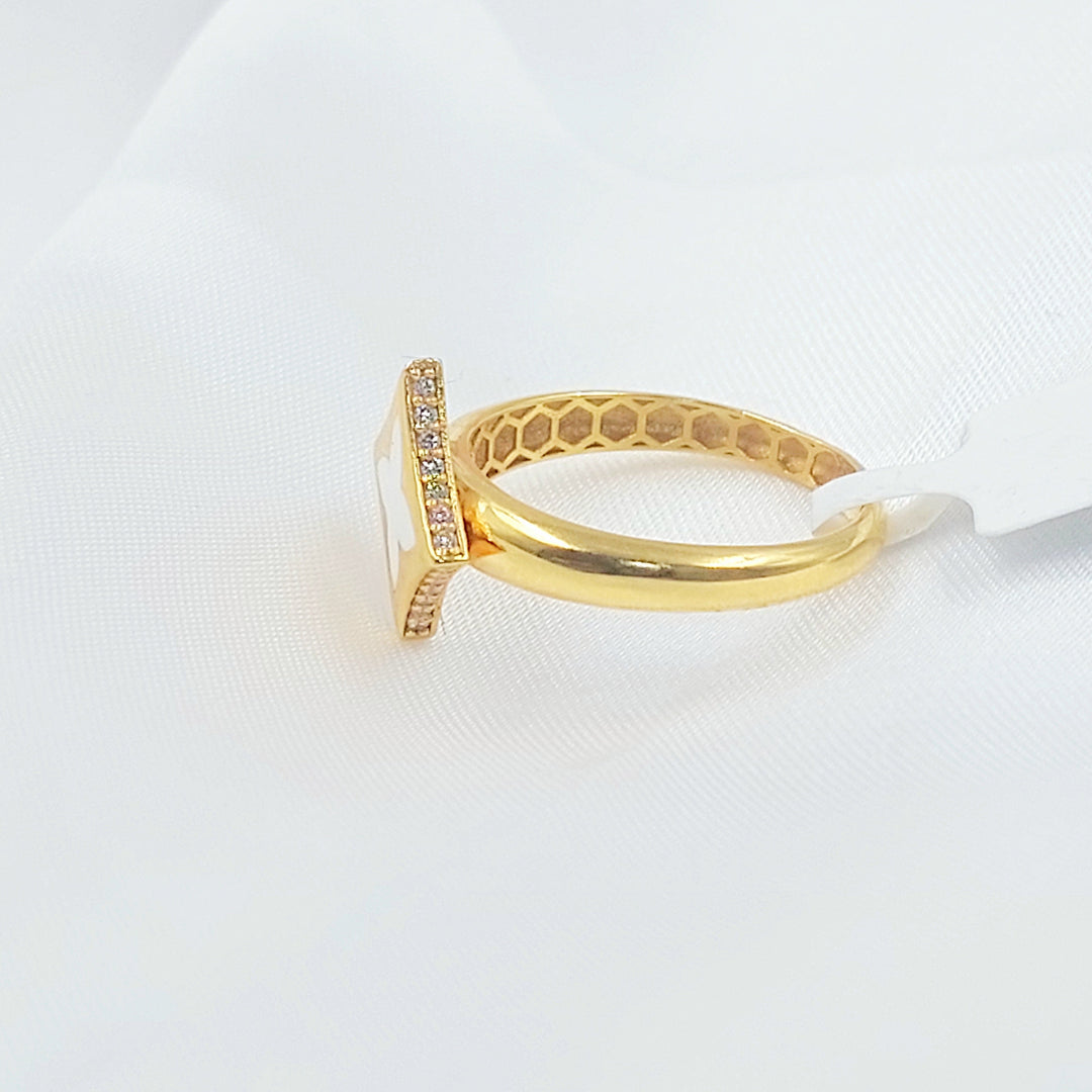 Enameled Star Ring Made of 21K Gold by Saeed Jewelry 