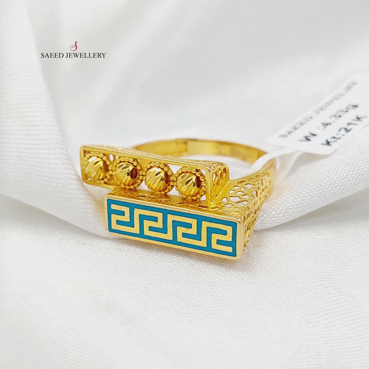 21K Gold Enameled Virna Ring by Saeed Jewelry - Image 1