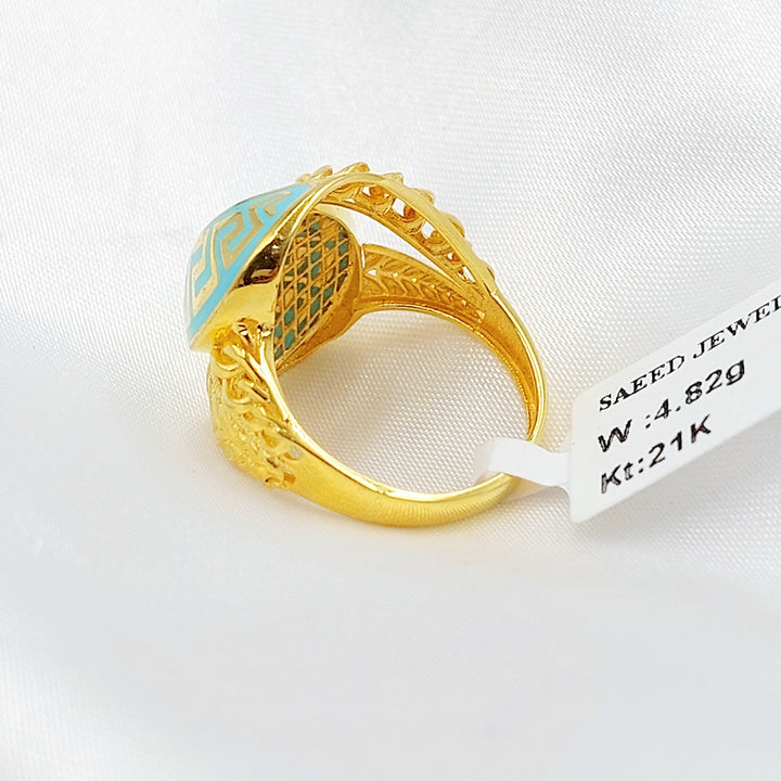 21K خاتم فيرنا مينا-مجوهرات الشيخ سعيد-Saeed Jewelry 