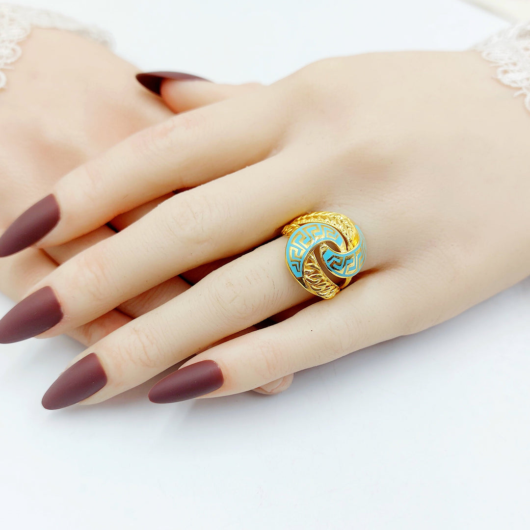 21K خاتم فيرنا مينا-مجوهرات الشيخ سعيد-Saeed Jewelry 