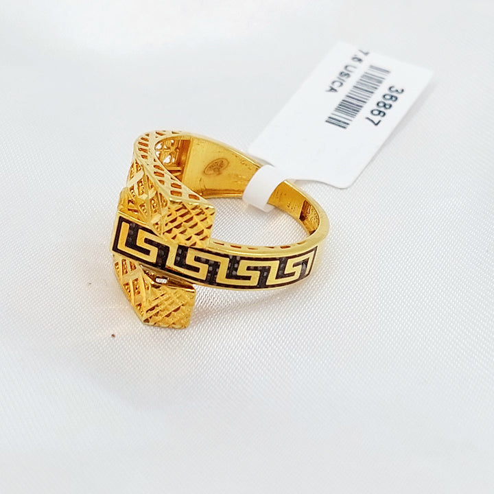 21K خاتم فيرنا مينا-مجوهرات الشيخ سعيد-Saeed Jewelry 