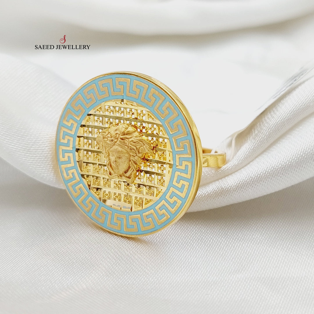 21K Gold Enameled Virna Ring by Saeed Jewelry - Image 1