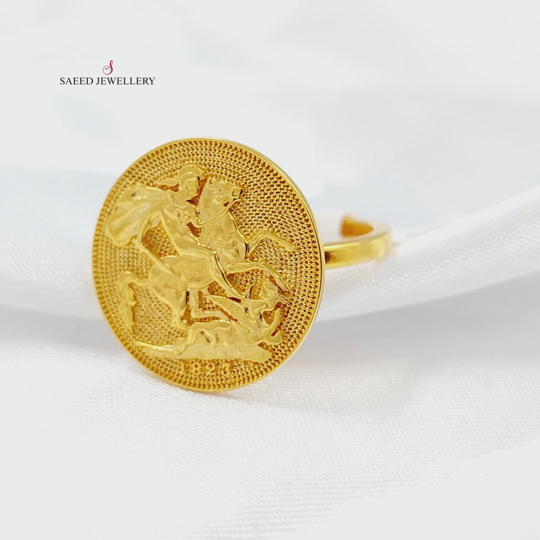 English Ring Made of 21K Gold by Saeed Jewelry 