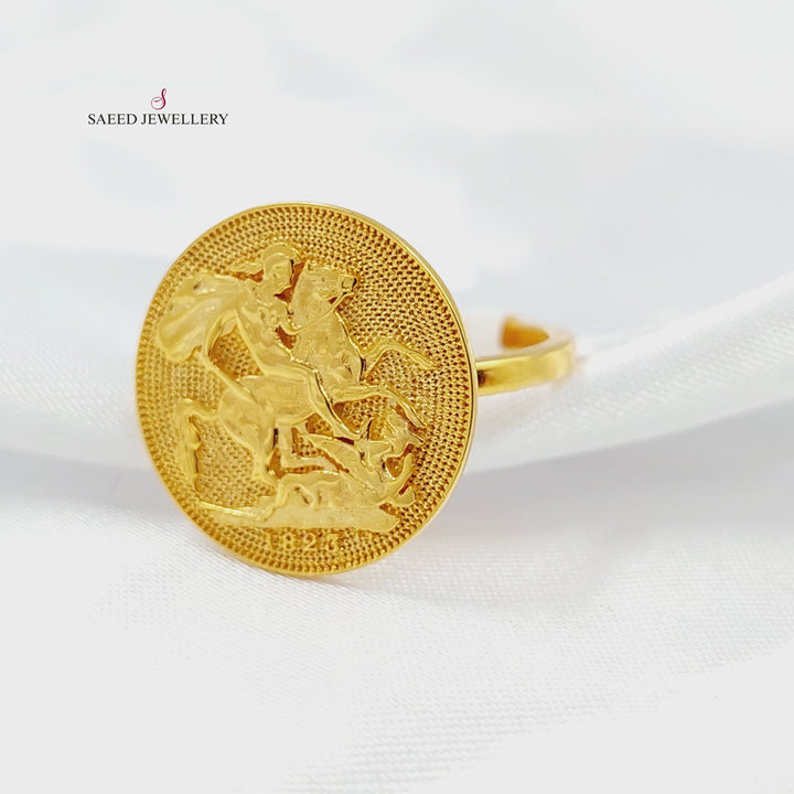 English Ring Made of 21K Gold by Saeed Jewelry 
