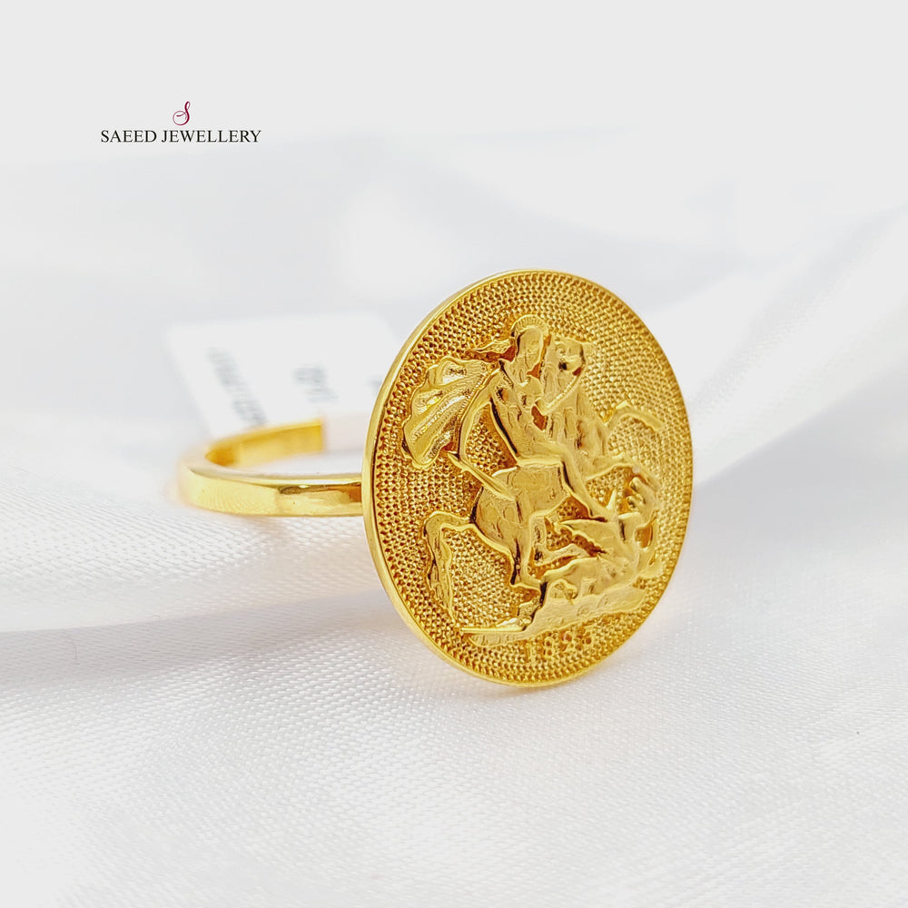 English Ring Made of 21K Gold by Saeed Jewelry 