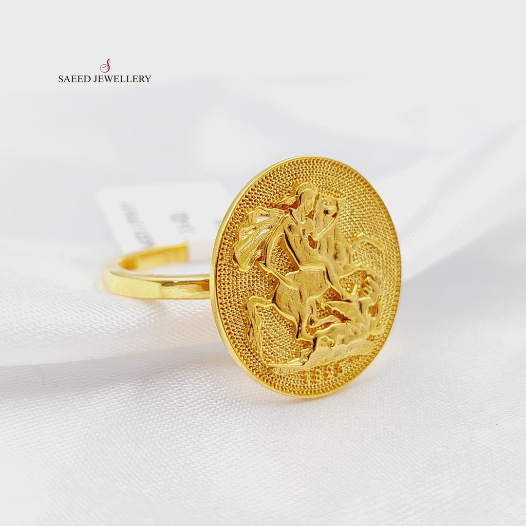 English Ring Made of 21K Gold by Saeed Jewelry 