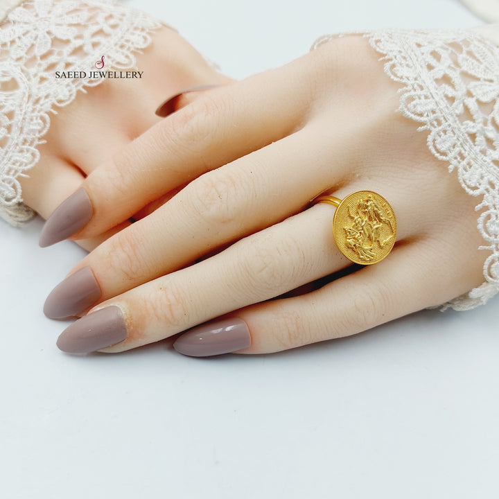 English Ring Made of 21K Gold by Saeed Jewelry 
