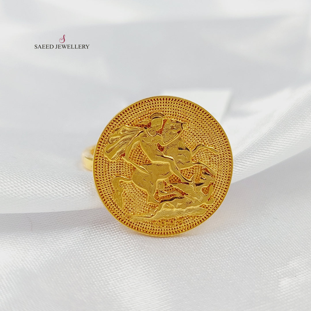 English Ring Made of 21K Gold by Saeed Jewelry 