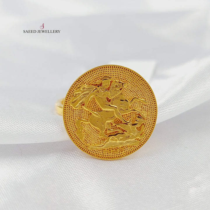 English Ring Made of 21K Gold by Saeed Jewelry 