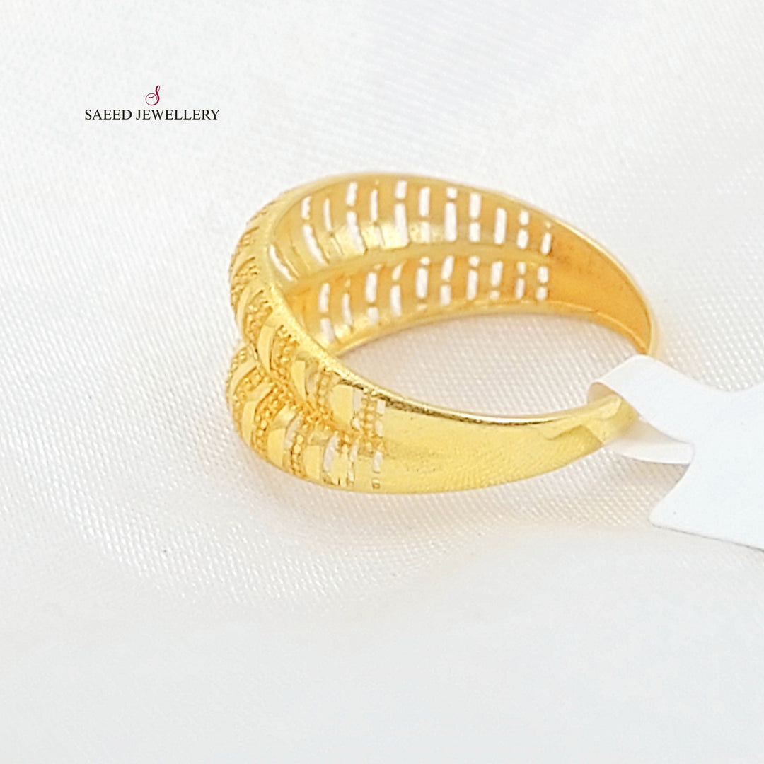 Engraved Ring Made of 21K Gold by Saeed Jewelry 