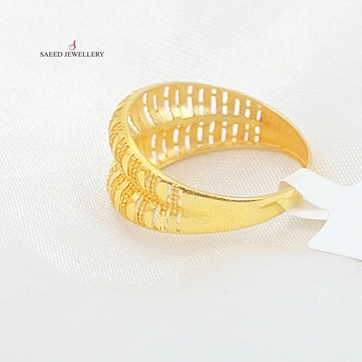 Engraved Ring Made of 21K Gold by Saeed Jewelry 