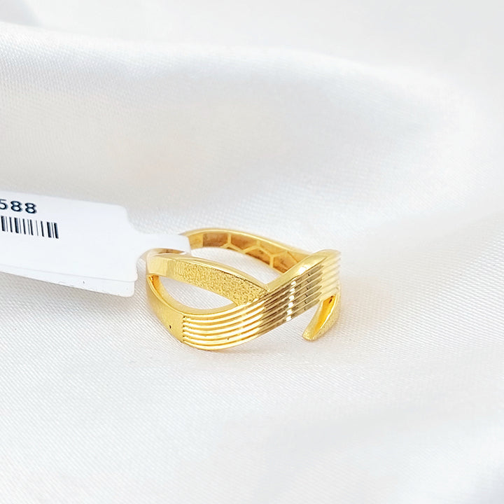 Engraved Ring Made of 21K Gold by Saeed Jewelry 