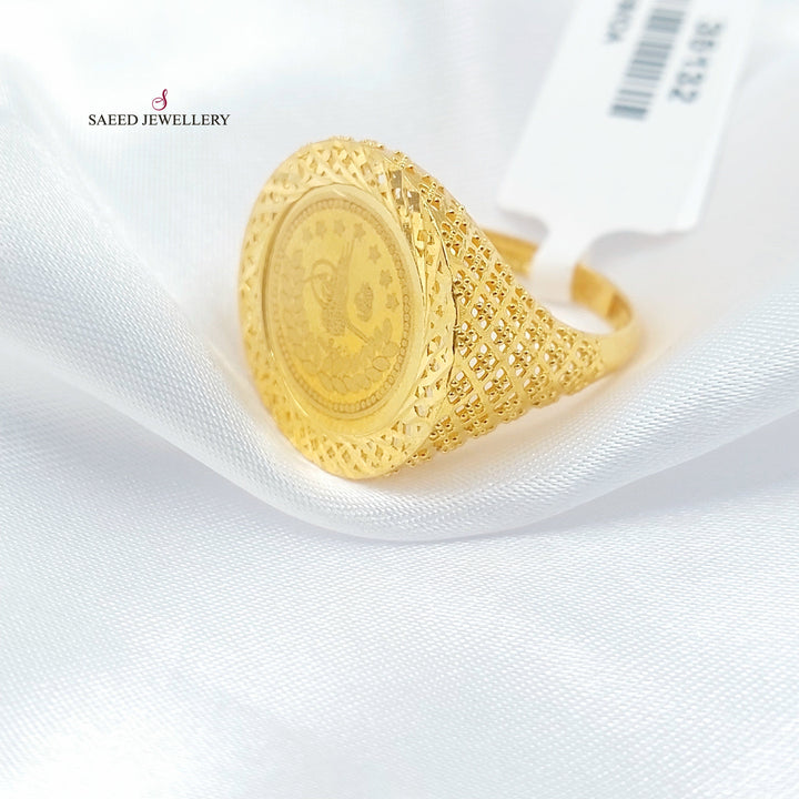 21K خاتم رشادي نقش-مجوهرات الشيخ سعيد-Saeed Jewelry 