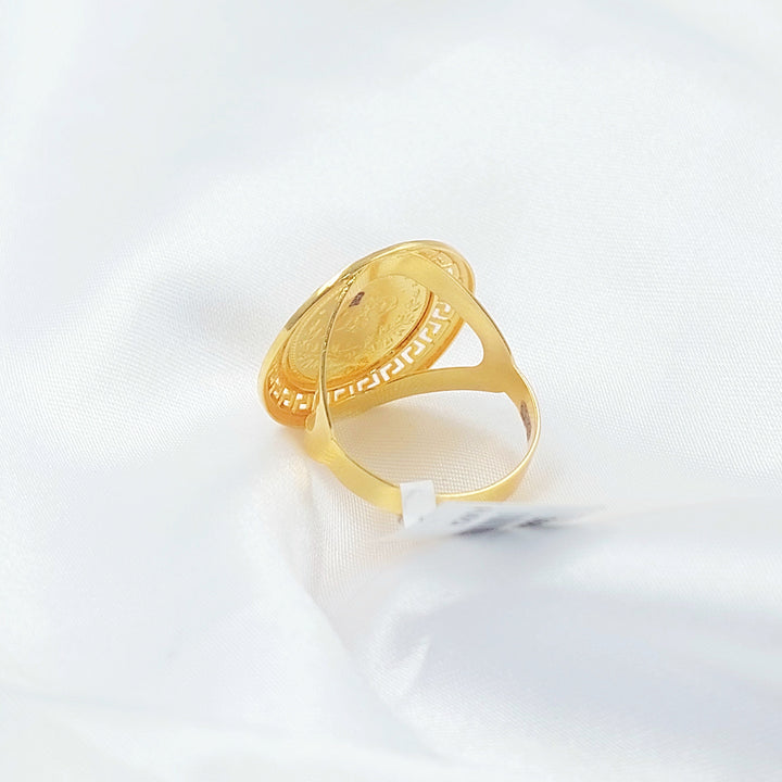 Engraved Rashadi Ring Made of 21K Gold by Saeed Jewelry 