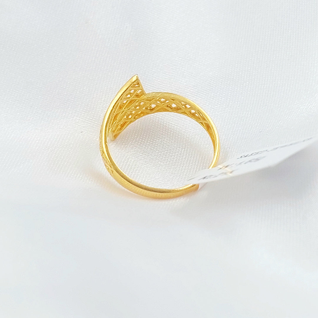 21K خاتم نقش-مجوهرات الشيخ سعيد-Saeed Jewelry 