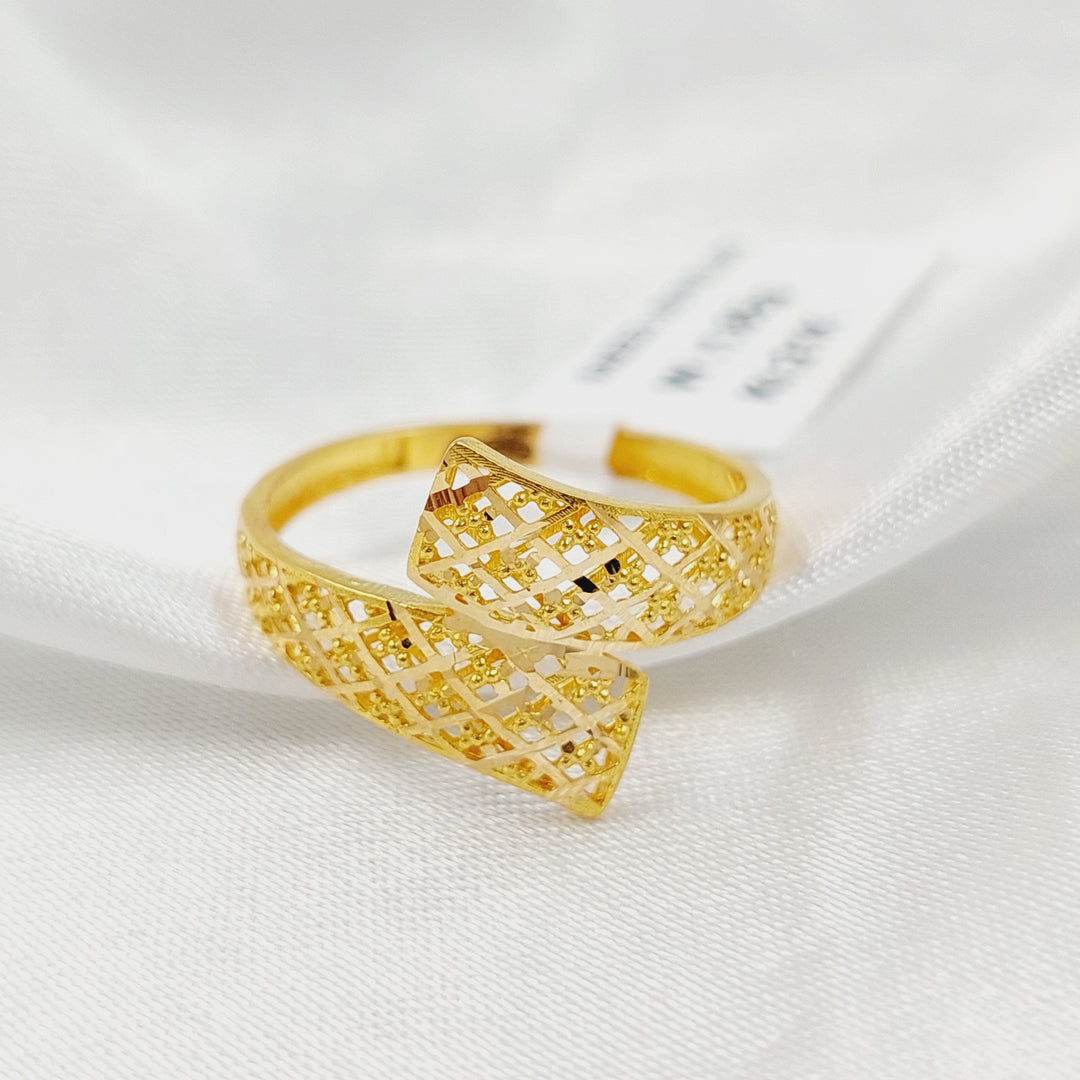 21K خاتم نقش-مجوهرات الشيخ سعيد-Saeed Jewelry 