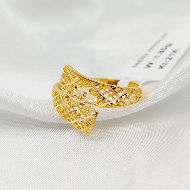 21K خاتم نقش-مجوهرات الشيخ سعيد-Saeed Jewelry 