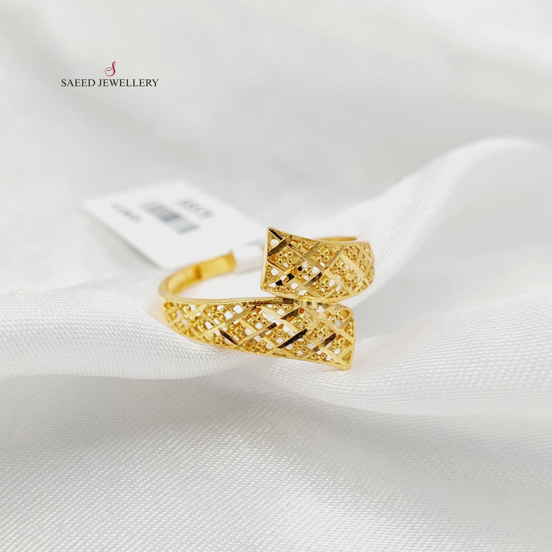 Engraved Ring Made of 21K Gold by Saeed Jewelry 