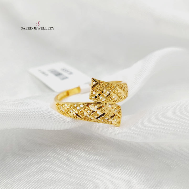 Engraved Ring Made of 21K Gold by Saeed Jewelry 