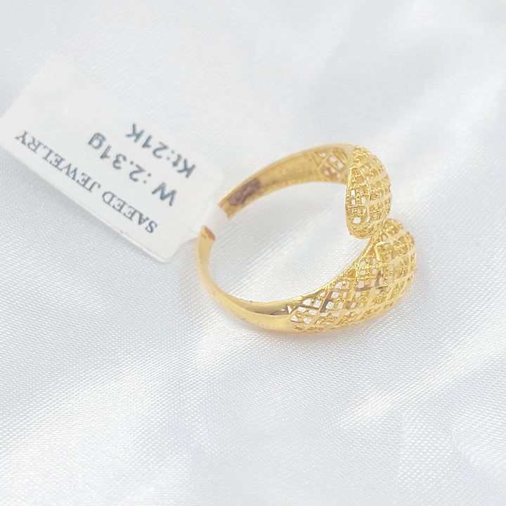 Engraved Ring Made of 21K Gold by Saeed Jewelry 