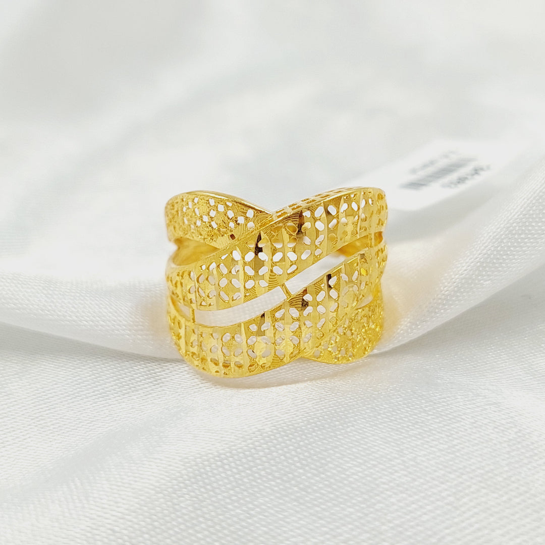 21K خاتم امواج نقش-مجوهرات الشيخ سعيد-Saeed Jewelry 