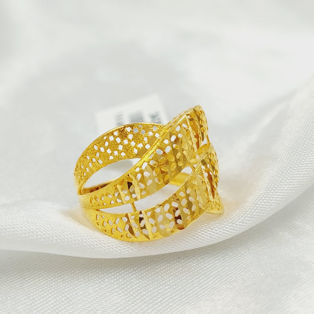 21K خاتم امواج نقش-مجوهرات الشيخ سعيد-Saeed Jewelry 