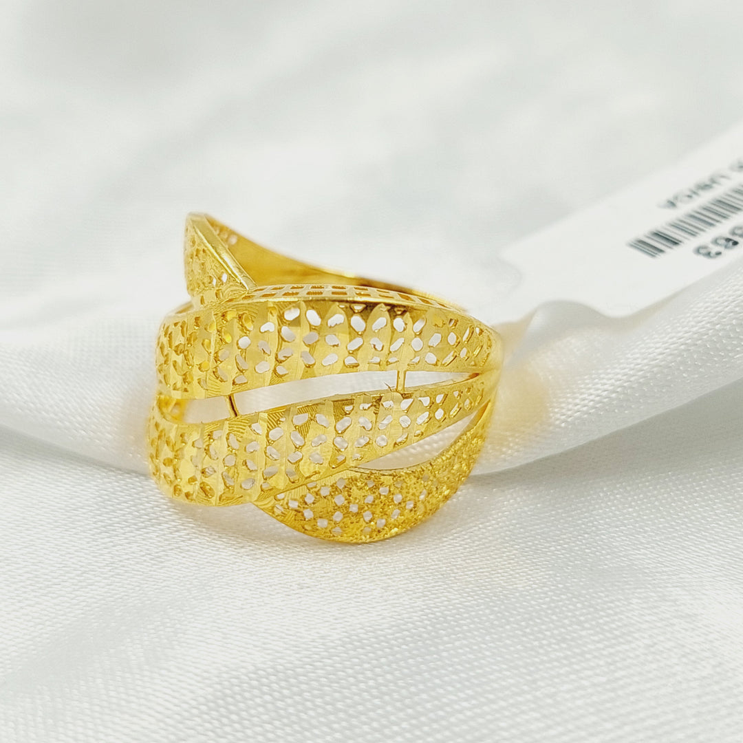 21K خاتم امواج نقش-مجوهرات الشيخ سعيد-Saeed Jewelry 