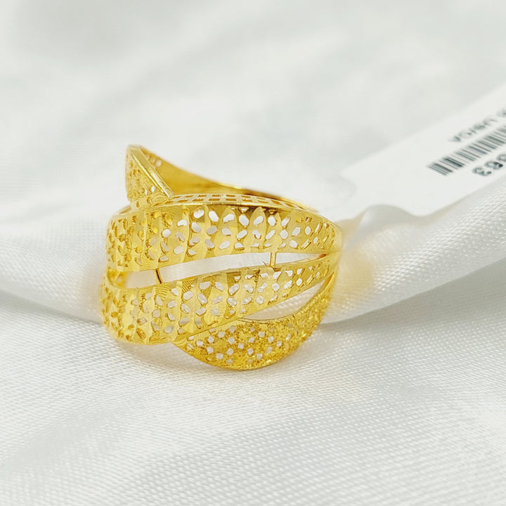 21K خاتم امواج نقش-مجوهرات الشيخ سعيد-Saeed Jewelry 