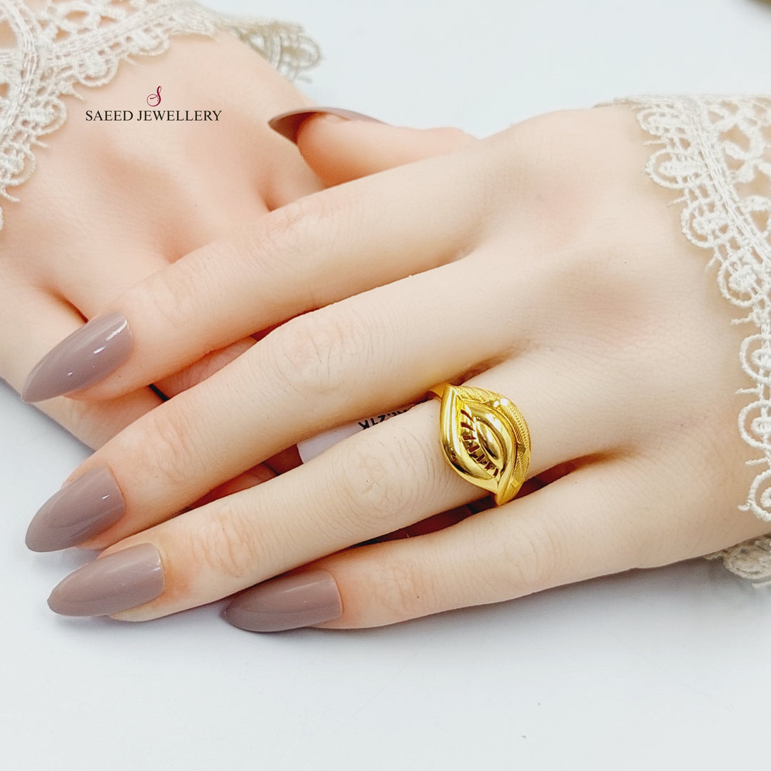 21K Gold Eye Ring by Saeed Jewelry - Image 4