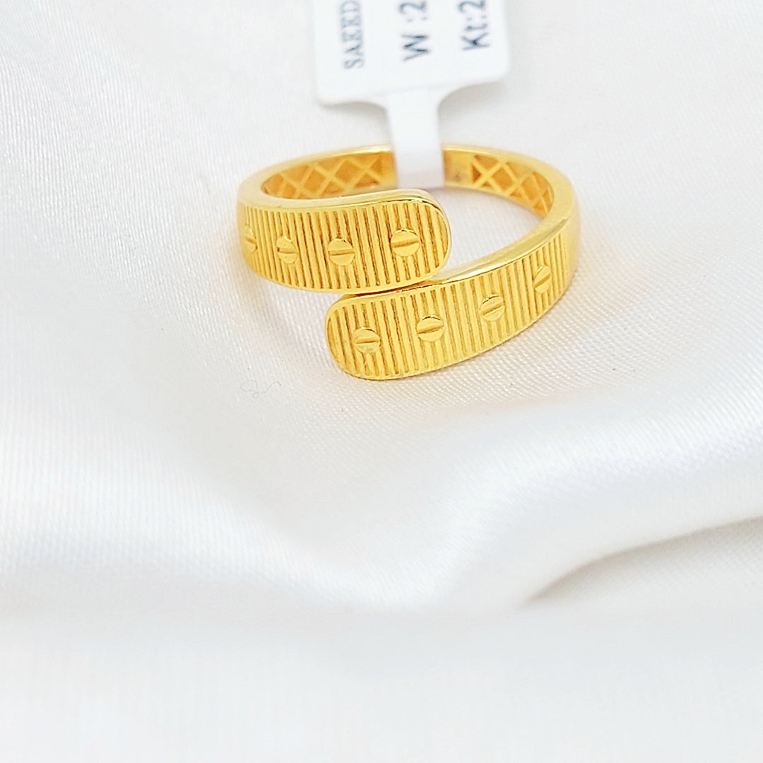 Figaro Ring Made of 21K Gold by Saeed Jewelry 