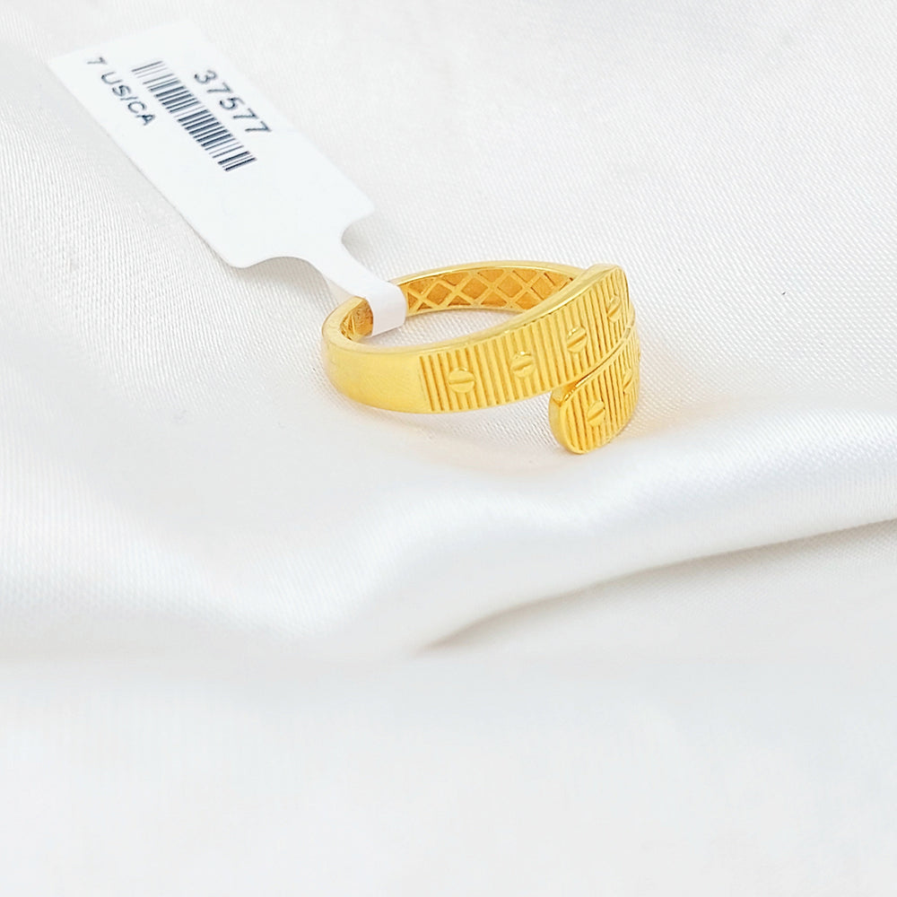 Figaro Ring Made of 21K Gold by Saeed Jewelry 