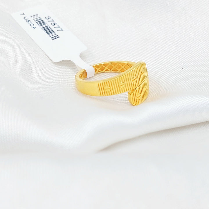Figaro Ring Made of 21K Gold by Saeed Jewelry 