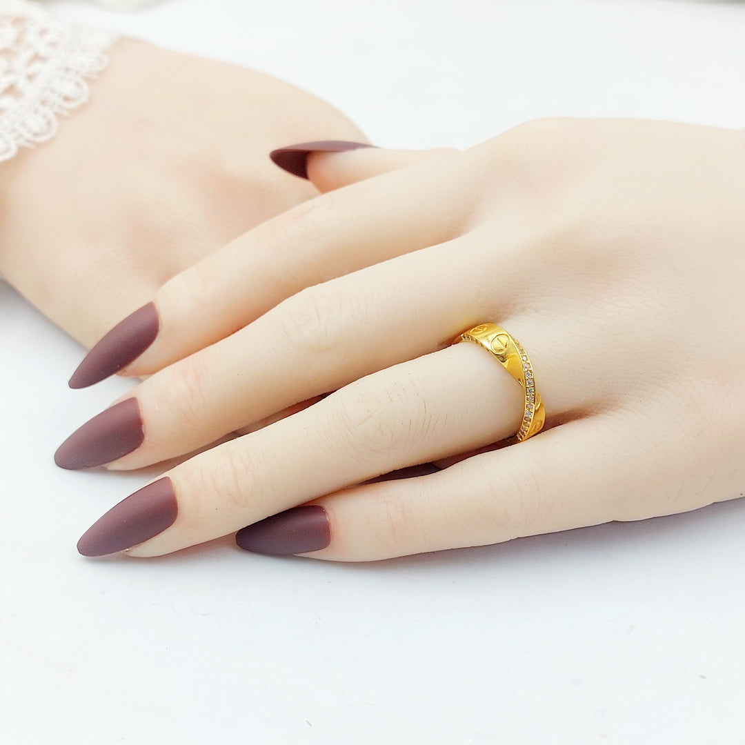 Figaro Ring Made of 21K Gold by Saeed Jewelry 